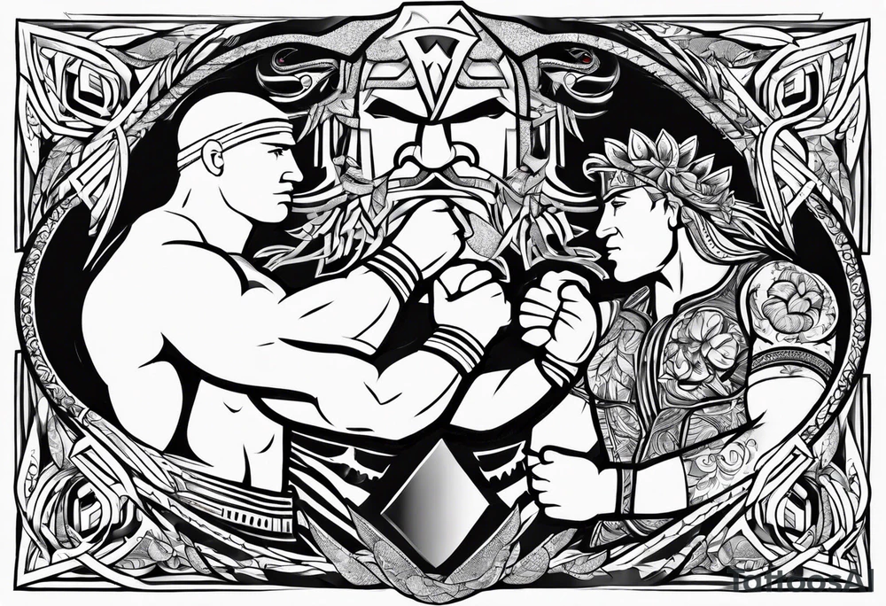 Wrestling and brain and scorpio tattoo idea