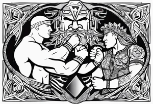Wrestling and brain and scorpio tattoo idea