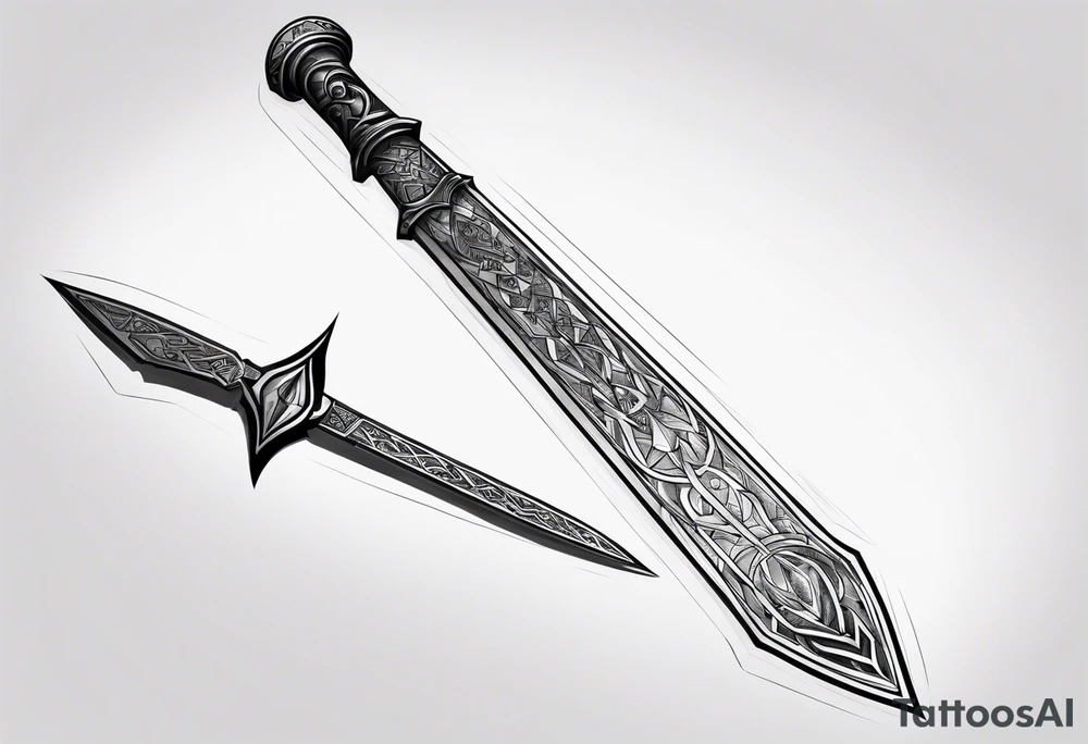 The broken blade Narsil from lord of the rings tattoo idea