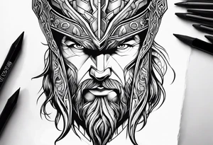 Thor kämpft gegen schlange tattoo idea