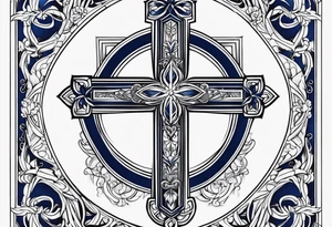 Cross navy tattoo idea