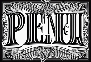 The name: Penellopy, and the name, Aghata Issis tattoo idea