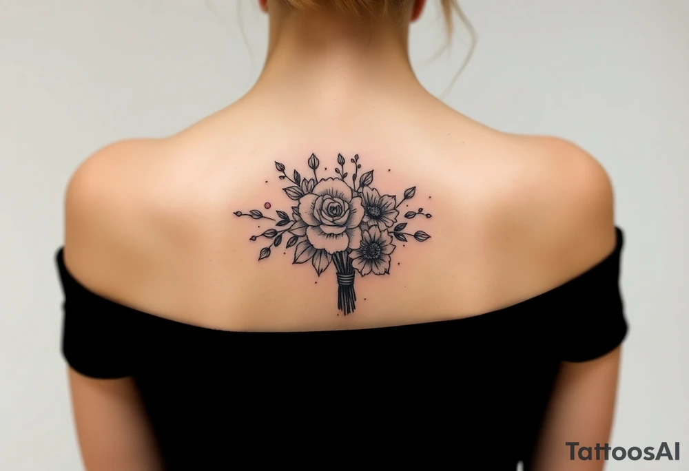 A floral wedding bouguet. tattoo idea