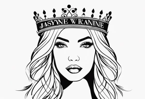 I want you to create me a tattoo with a name Jasmyne with a crown tattoo idea
