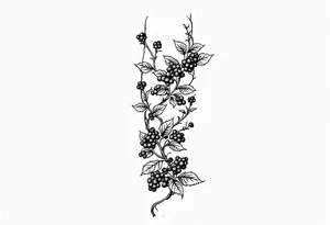 American traditional style Blackberry vine to wrap around an arm tattoo idea