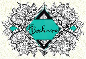 The name Drew with teal tattoo idea