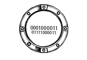 A Power Button with the Binary Text "00100001 01100011 01110000 01110101" Embedded in the button tattoo idea