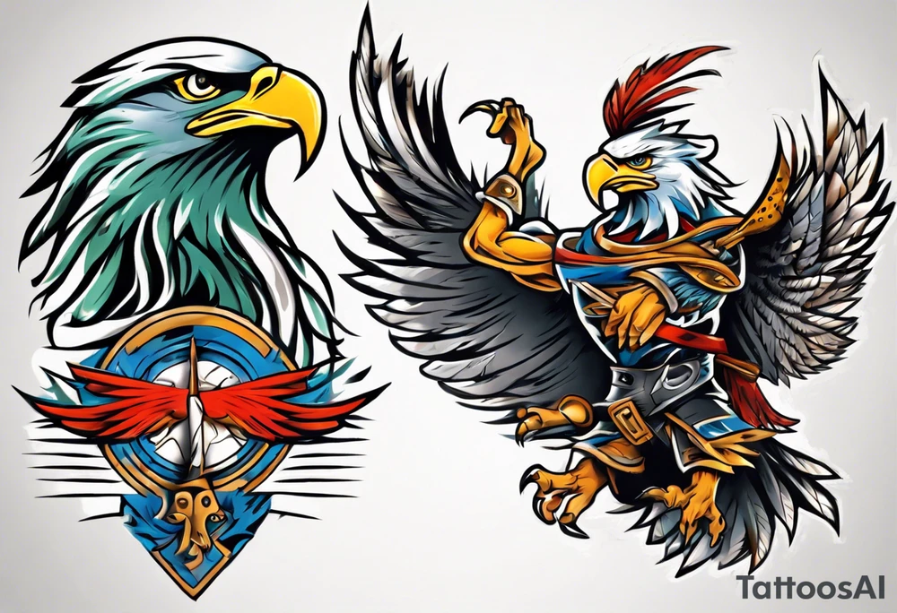 American Eagle Warrior tattoo idea