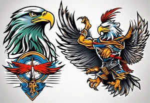American Eagle Warrior tattoo idea