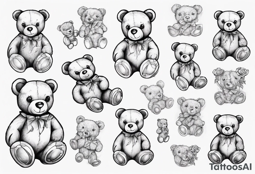 Teddy bear tattoo idea