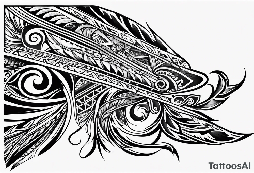 small tribal bicep wrap tattoo idea