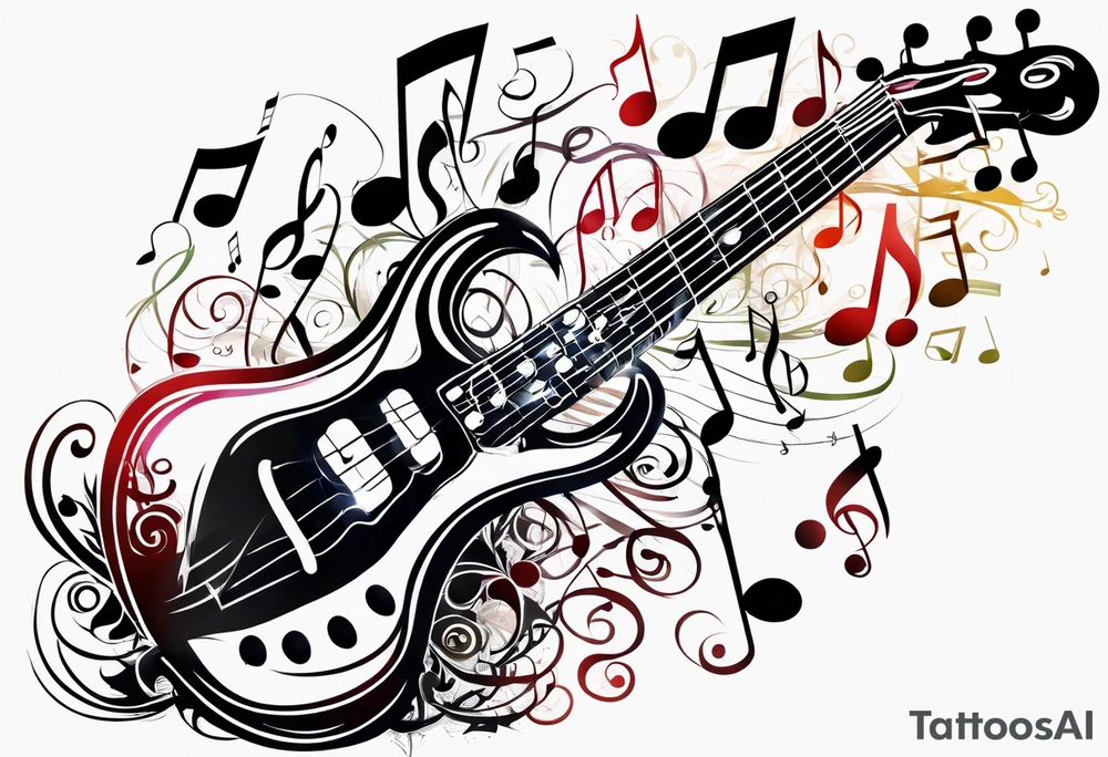 music notes tattoo idea