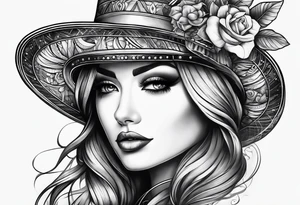 Hat on nack tattoo idea