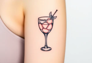 a caribbean maitai cocktail in a rocks glass tattoo idea
