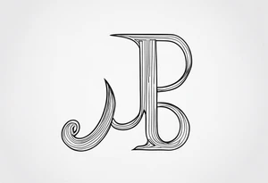 J R letters tattoo idea