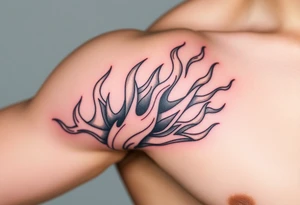 huge flames tattoo idea