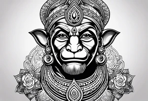 Lord hanuman tattoo idea