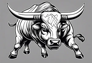 Nvidia geforce claw morphing into an aggressive bull tattoo idea