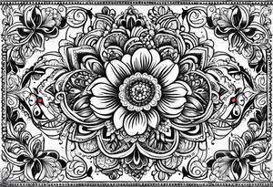 Henna florals tattoo idea