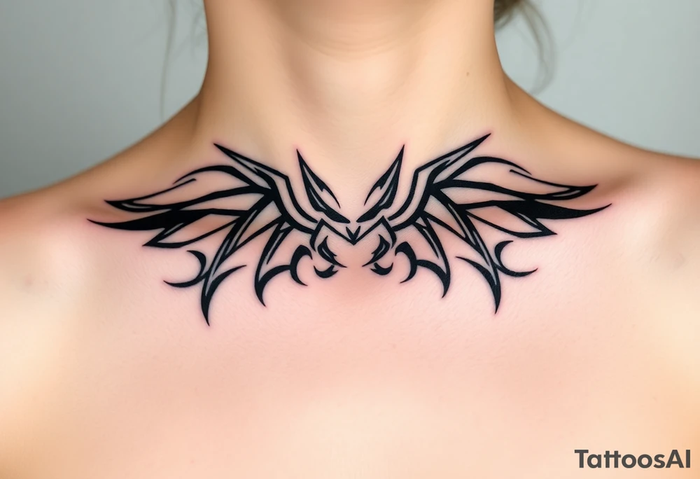 Tiny goblin with wings tattoo idea