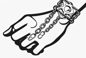 bicycle chain around wrist tattoo idea