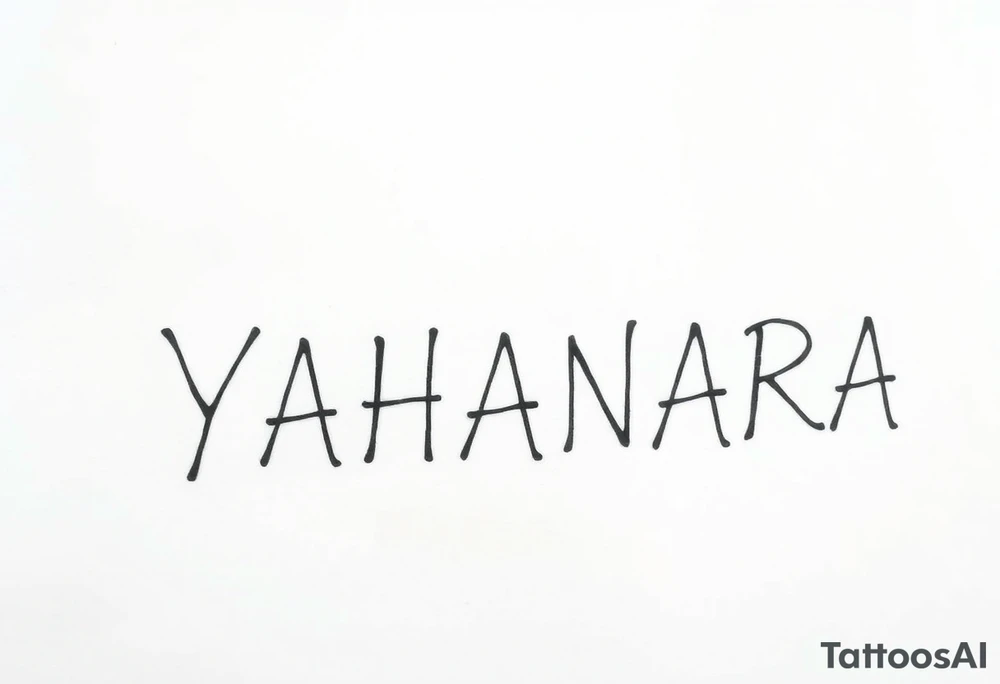 Name YAHANARA tattoo idea
