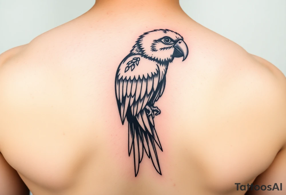 I want a tattoo with a parrot tattoo idea