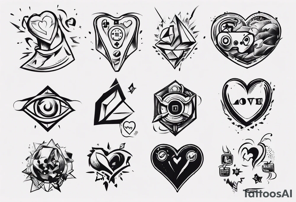Love, introvert, gaming tattoo idea