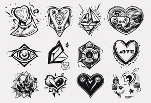 Love, introvert, gaming tattoo idea