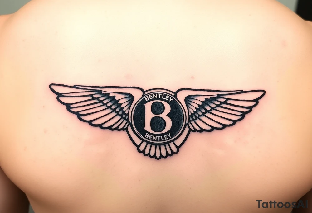 The Bentley symbol.with clouds in the background tattoo idea