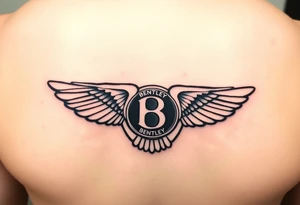 The Bentley symbol.with clouds in the background tattoo idea