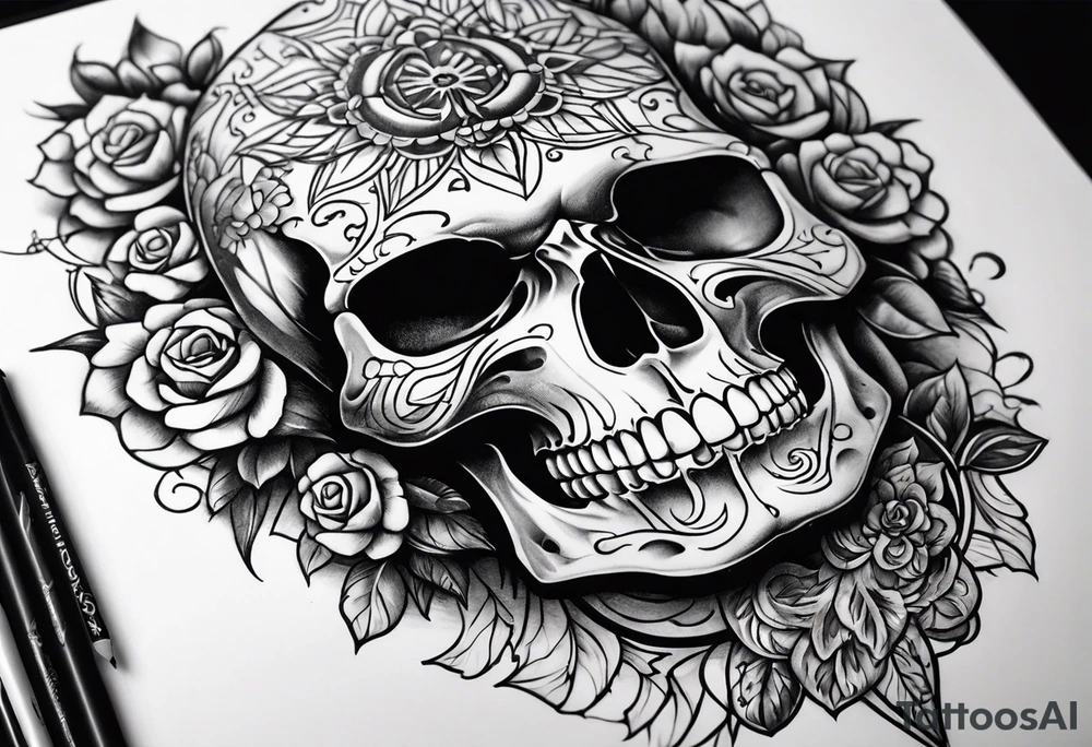 Skull tattoo idea