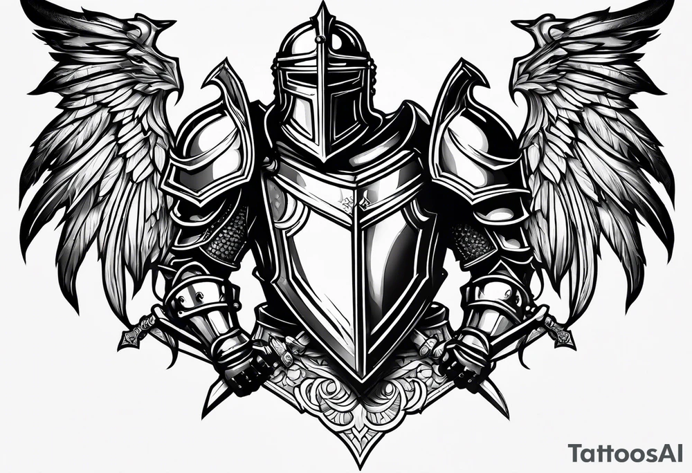 knight heavy armor tattoo idea