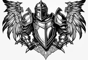 knight heavy armor tattoo idea