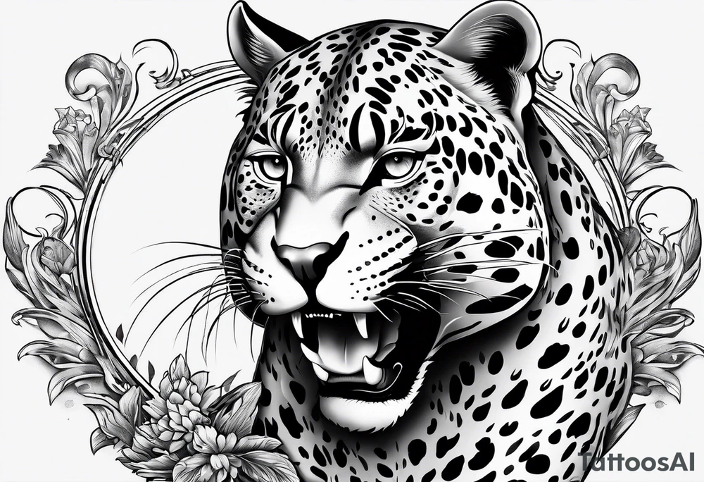 Jaguar running tattoo idea