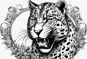 Jaguar running tattoo idea