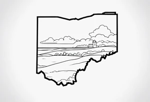 Simple oklahoma outline tattoo idea