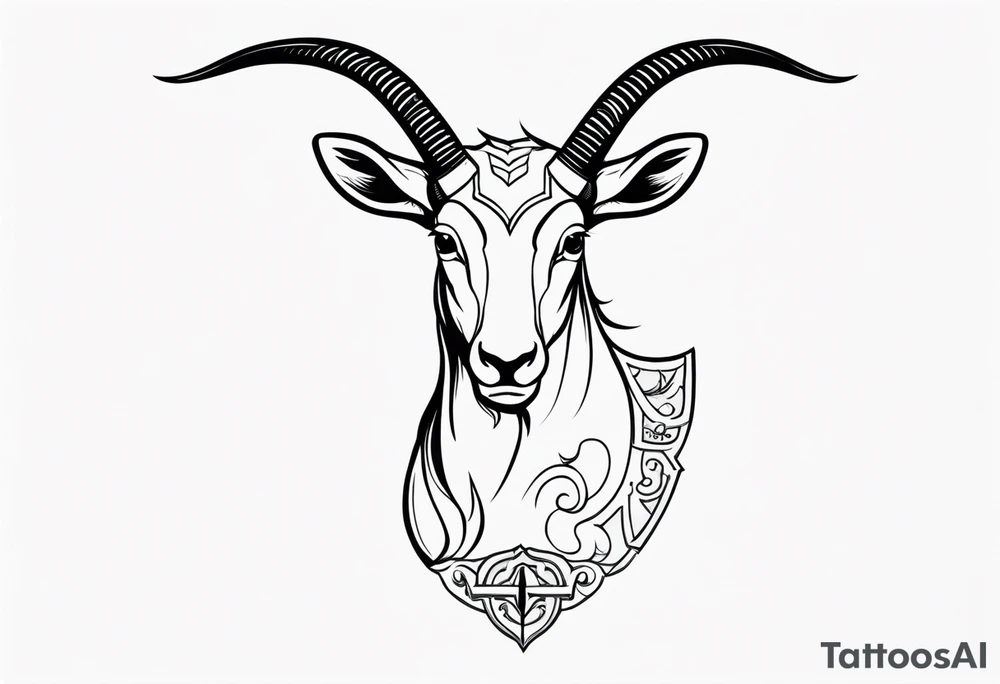 capricorn with a shotgun tattoo idea
