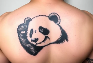 happy panda tattoo idea