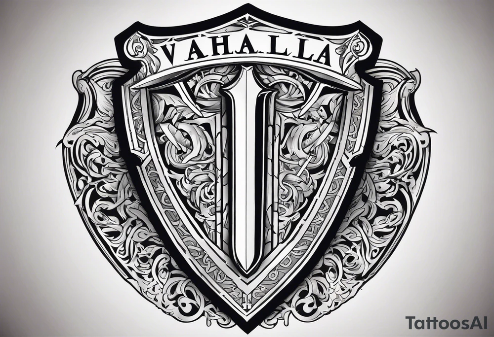 valhalla wounded shield tattoo idea