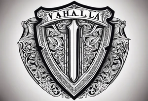 valhalla wounded shield tattoo idea