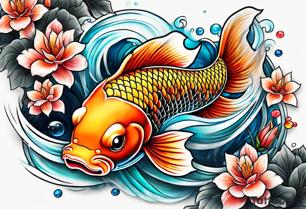 Koi fish tattoo idea