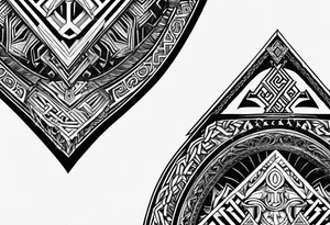 Valhalla  round 
shield axe sword valknut tattoo idea