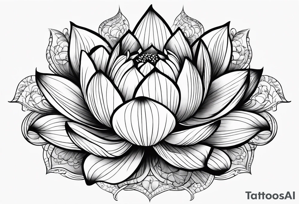 lotus flower tattoo idea