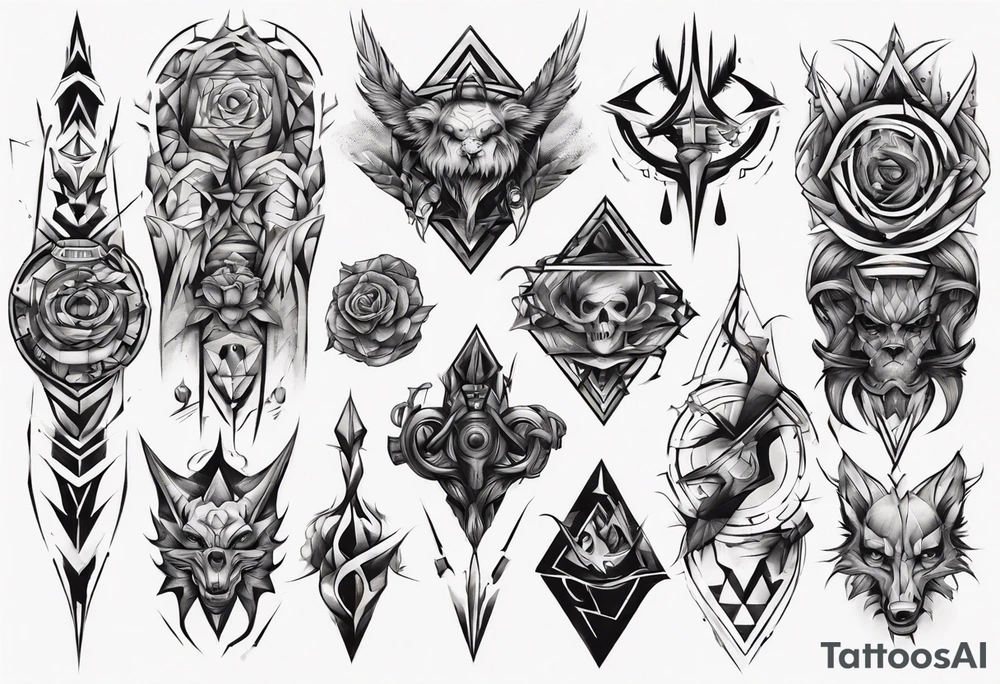 full arm. Very masculine tattoo idea