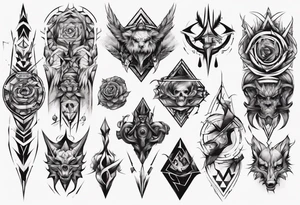 full arm. Very masculine tattoo idea