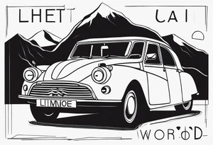 Het woord "limone" met de o een citroen tattoo idea