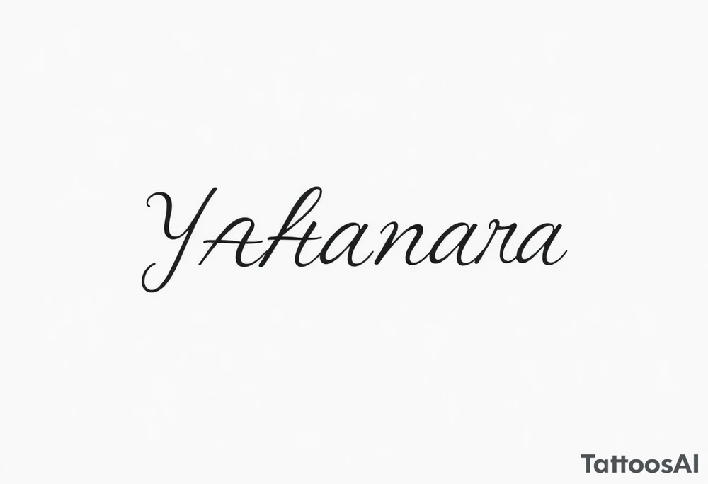 Name YAHANARA tattoo idea