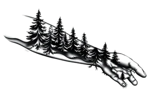 Coniferouse formstabil silhouette forearm tattoo tattoo idea