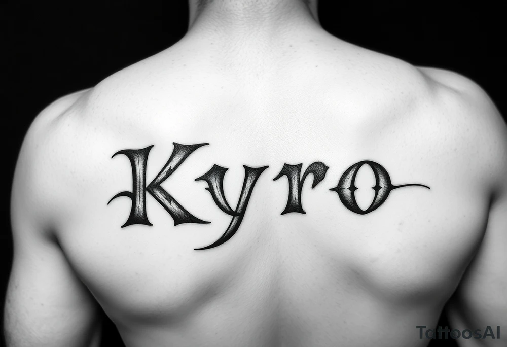 The name Kyro on the arm tattoo idea